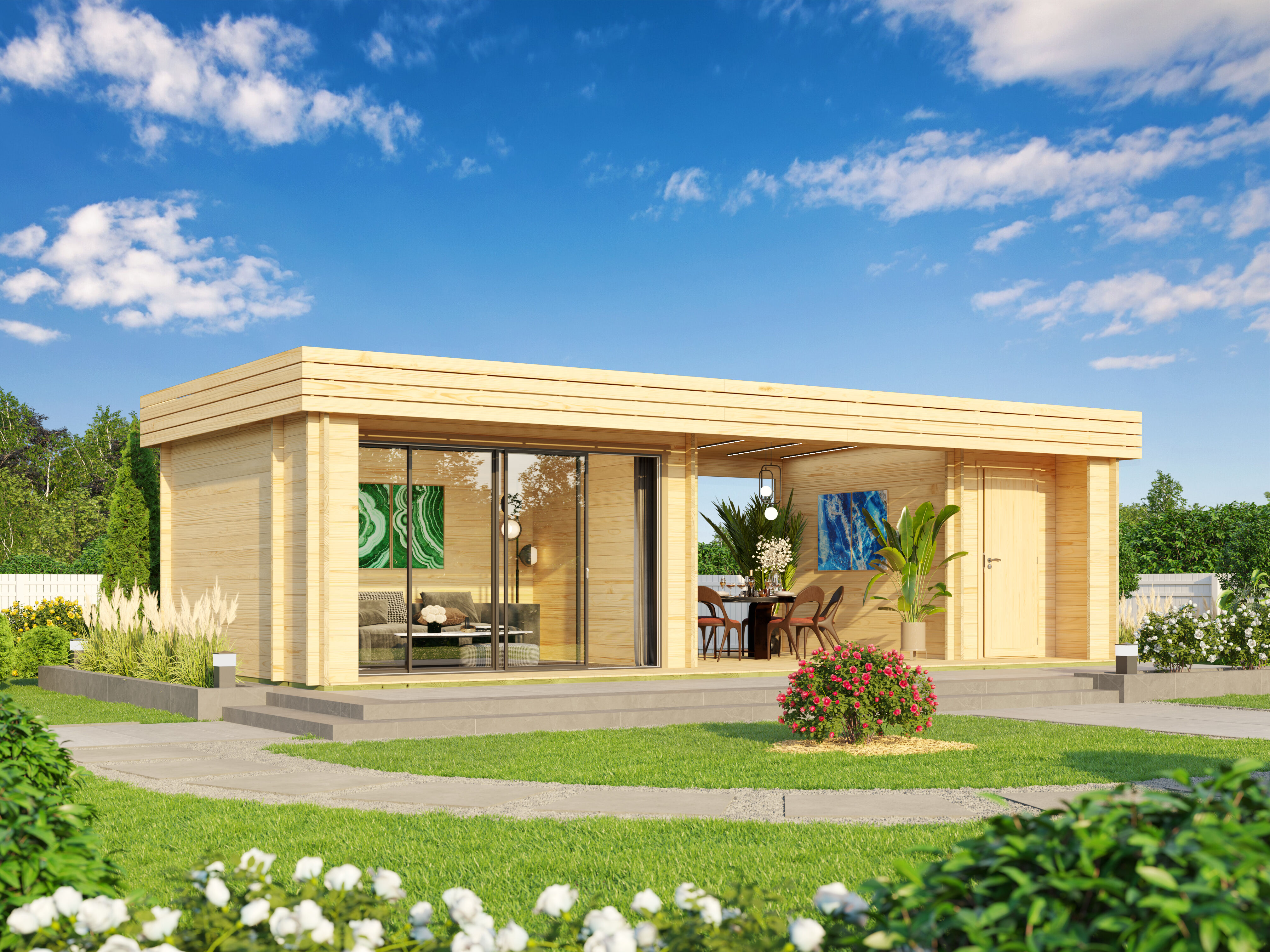 Fjordholz Gartenhaus Modell Rait 44 ALU Fjordholz Gartenhaus Modell Rait 44 ALU