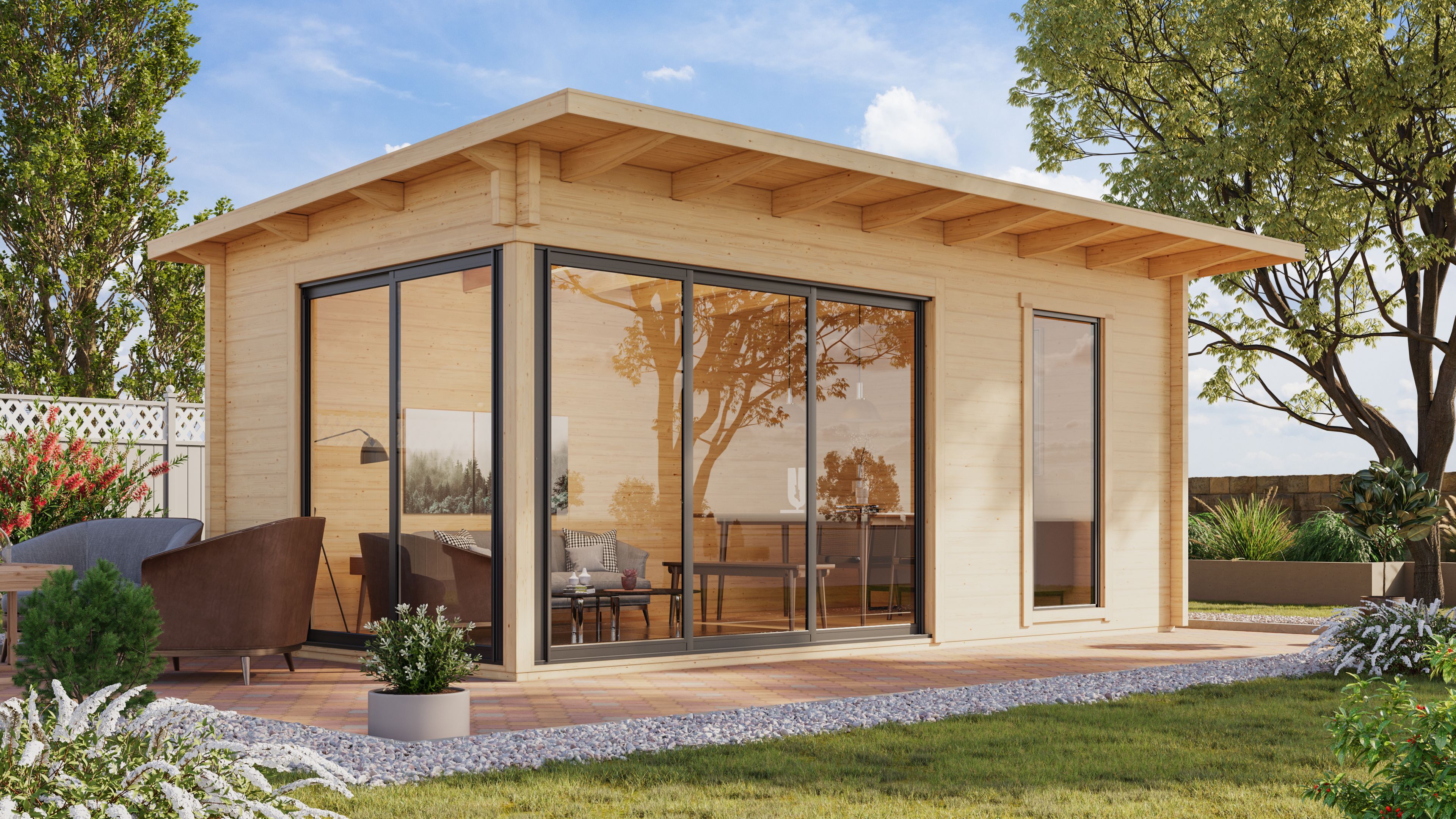 Fjordholz Gartenhaus Modell Starla 44 F