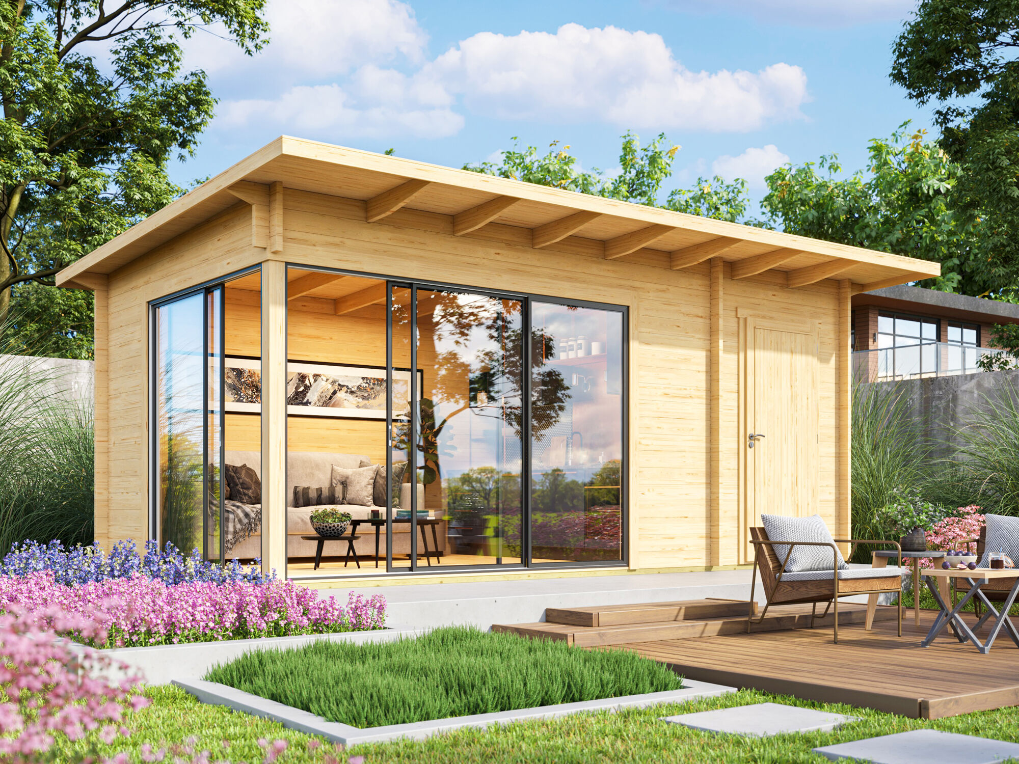 Fjordholz Gartenhaus Modell Starla 70 B Premium