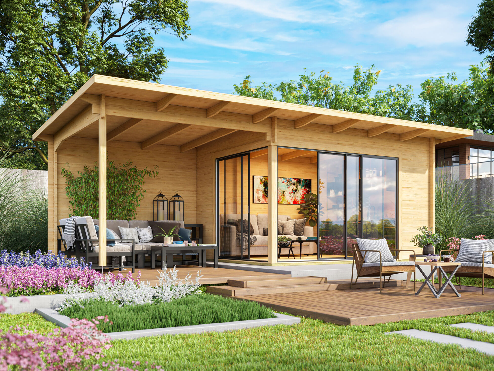 Fjordholz Gartenhaus Modell Starla 70 C Premium