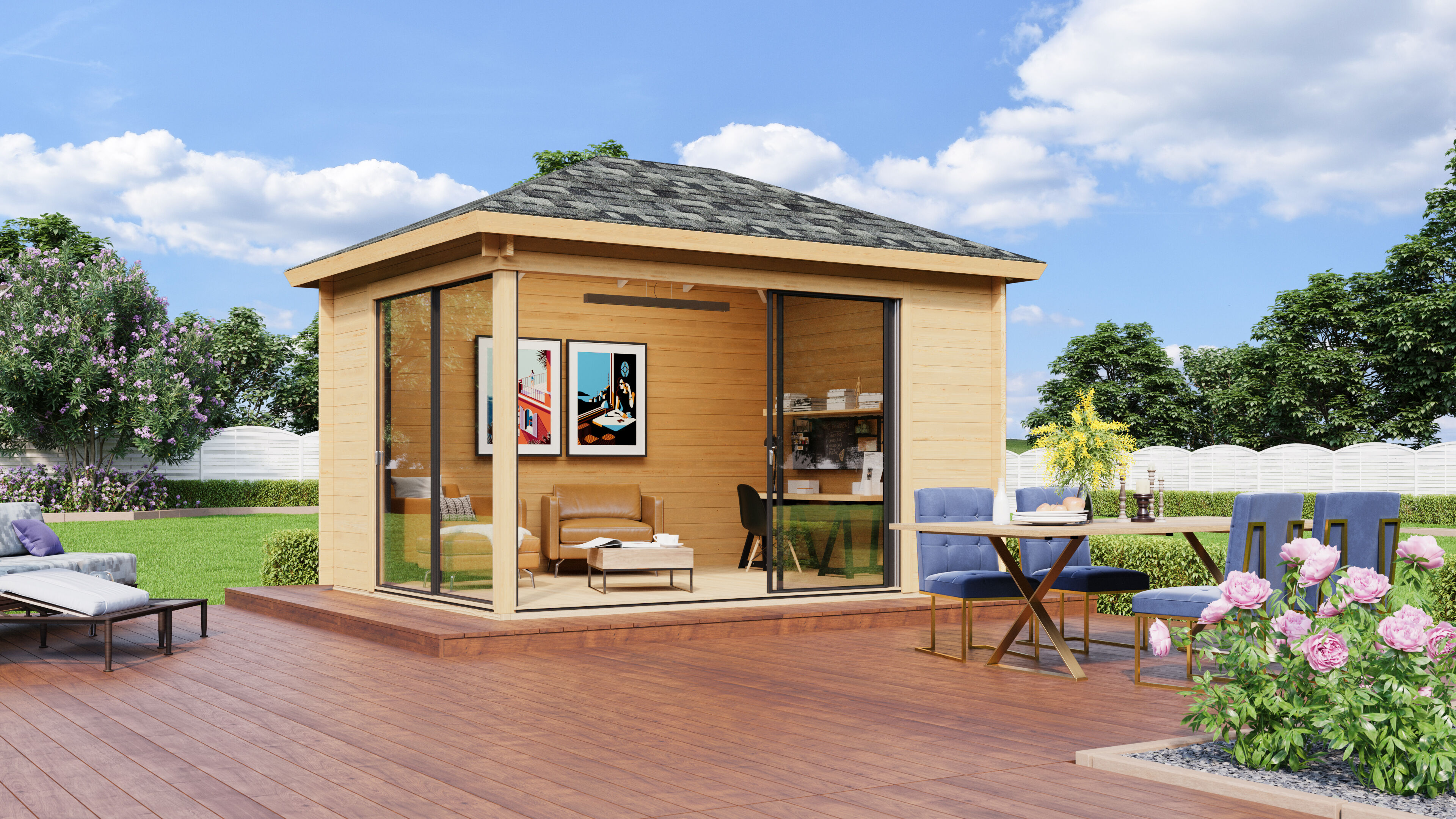 Fjordholz Gartenpavillon Modell Alu 44 B