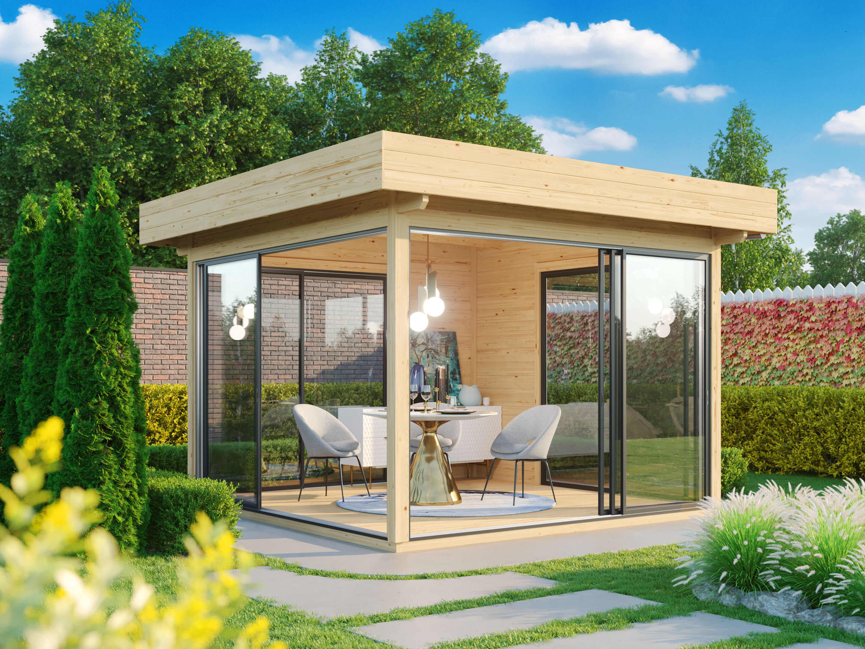 Fjordholz Glaspavillon Alu 44 B