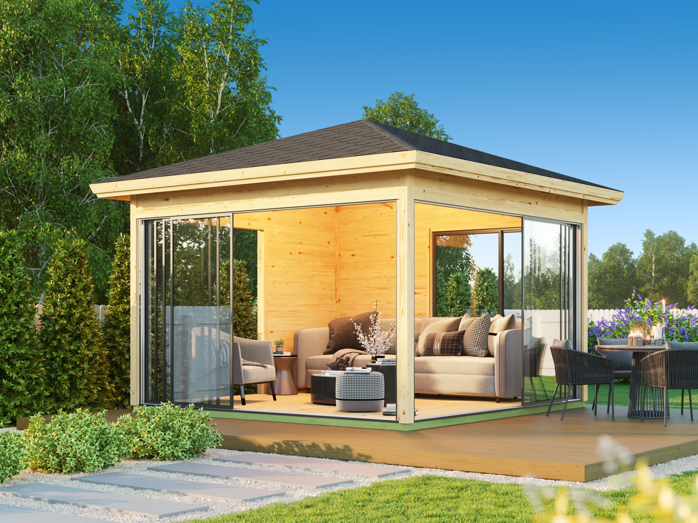 Fjordholz Glaspavillon Modell Alu 44 F Fjordholz Glaspavillon Modell Alu 44 F